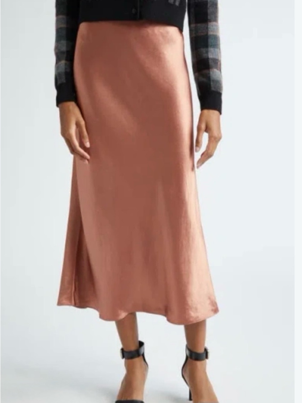 Vince Satin Maxi Skirt in Dusty Rose size XS